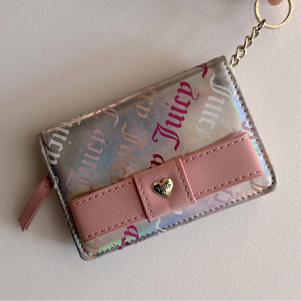 Juicy Couture Logo Holographic Card Wallet